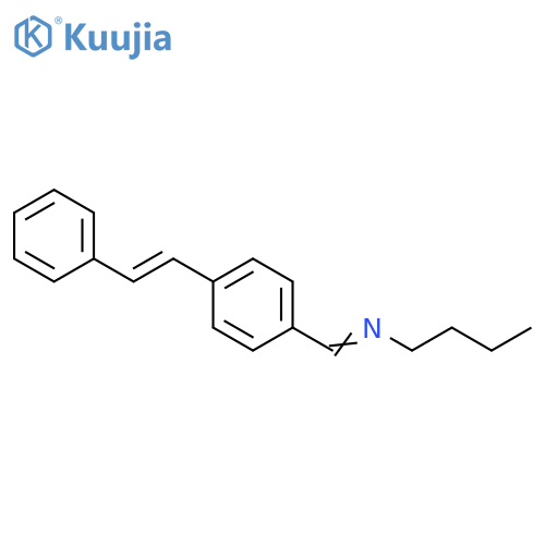 1-Butanamine, N-[[4-[(1E)-2-phenylethenyl]phenyl]methylene]- structure