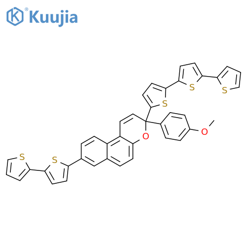 3H-Naphtho[2,1-b]pyran,8-[2,2'-bithiophen]-5-yl-3-(4-methoxyphenyl)-3-[2,2':5',2''-terthiophen]-5-yl- structure
