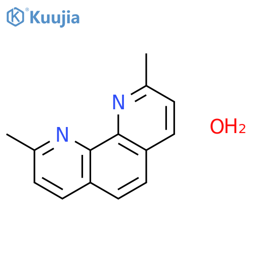 2,9-Dimethyl-1,10-phenanthroline hydrate structure