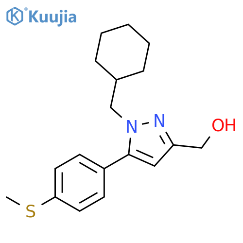 1H-Pyrazole-3-methanol, 1-(cyclohexylmethyl)-5-[4-(methylthio)phenyl]- structure