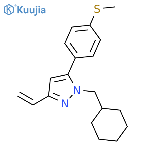 1H-Pyrazole, 1-(cyclohexylmethyl)-3-ethenyl-5-[4-(methylthio)phenyl]- structure
