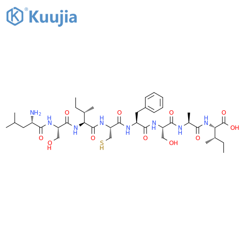 L-Isoleucine,L-leucyl-L-seryl-L-isoleucyl-L-cysteinyl-L-phenylalanyl-L-seryl-L-alanyl- structure