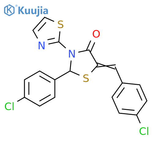 4-Thiazolidinone,2-(4-chlorophenyl)-5-[(4-chlorophenyl)methylene]-3-(2-thiazolyl)- structure
