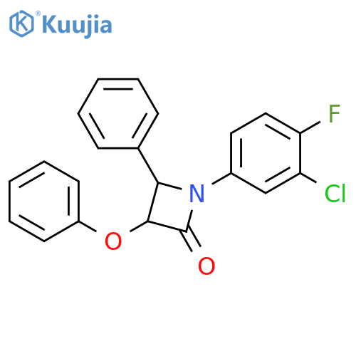 2-Azetidinone, 1-(3-chloro-4-fluorophenyl)-3-phenoxy-4-phenyl- structure