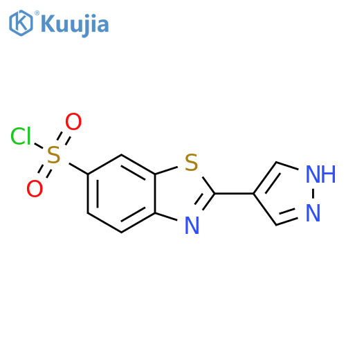 6-Benzothiazolesulfonyl chloride, 2-(1H-pyrazol-4-yl)- structure