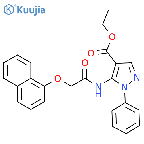 1H-Pyrazole-4-carboxylic acid,5-[[(1-naphthalenyloxy)acetyl]amino]-1-phenyl-, ethyl ester structure