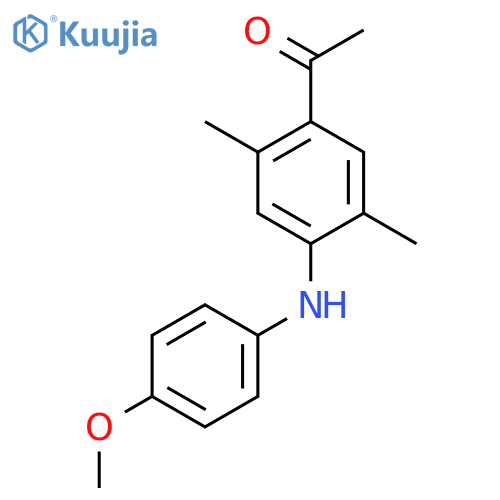 Ethanone, 1-[4-[(4-methoxyphenyl)amino]-2,5-dimethylphenyl]- structure