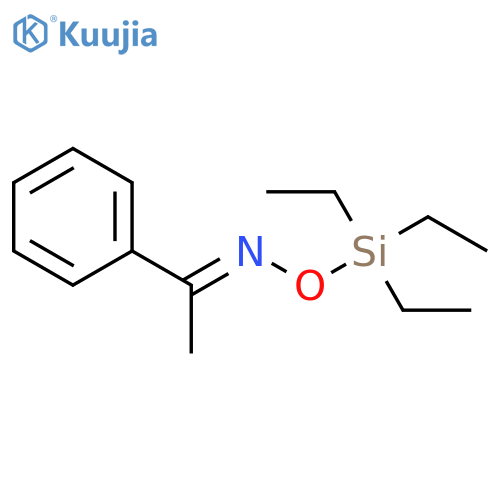 Ethanone, 1-phenyl-, O-(triethylsilyl)oxime, (1E)- structure