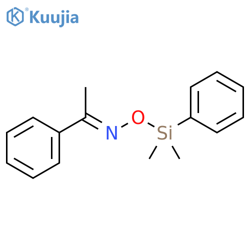 Ethanone, 1-phenyl-, O-(dimethylphenylsilyl)oxime, (1E)- structure