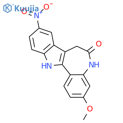 INDOLO[3,2-D][1]BENZAZEPIN-6(5H)-ONE, 7,12-DIHYDRO-3-METHOXY-9-NITRO- structure