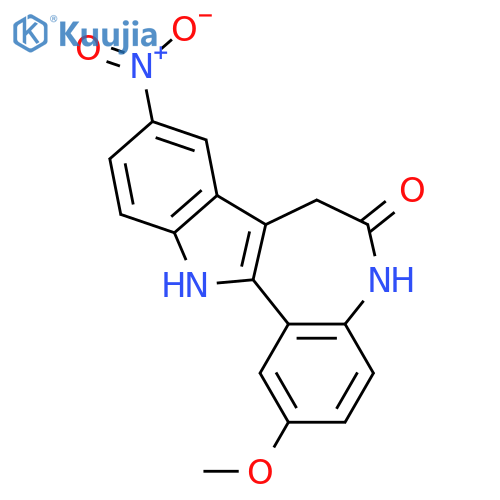 INDOLO[3,2-D][1]BENZAZEPIN-6(5H)-ONE, 7,12-DIHYDRO-2-METHOXY-9-NITRO- structure