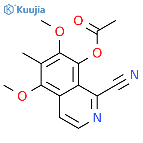 1-Isoquinolinecarbonitrile, 8-(acetyloxy)-5,7-dimethoxy-6-methyl- structure