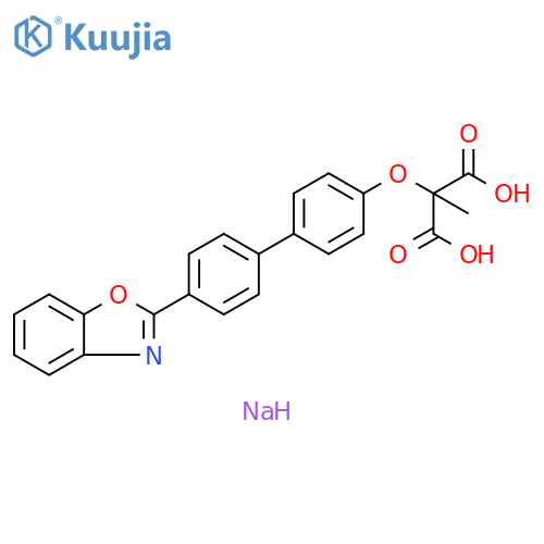 Propanedioic acid, [[4'-(2-benzoxazolyl)[1,1'-biphenyl]-4-yl]oxy]methyl-,disodium salt structure