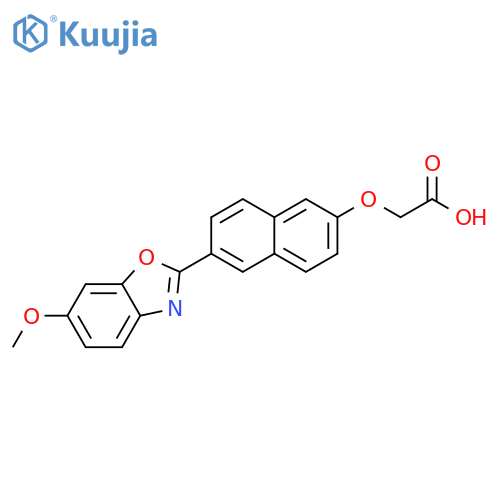 Acetic acid, [[6-(6-methoxy-2-benzoxazolyl)-2-naphthalenyl]oxy]- structure