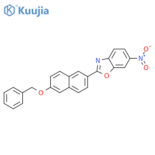 Benzoxazole, 6-nitro-2-[6-(phenylmethoxy)-2-naphthalenyl]- structure