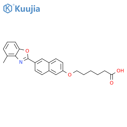 Hexanoic acid, 6-[[6-(4-methyl-2-benzoxazolyl)-2-naphthalenyl]oxy]- structure