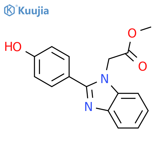 1H-Benzimidazole-1-acetic acid, 2-(4-hydroxyphenyl)-, methyl ester structure