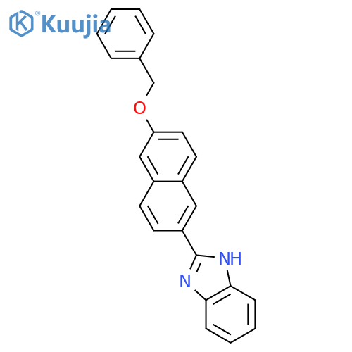 1H-Benzimidazole, 2-[6-(phenylmethoxy)-2-naphthalenyl]- structure