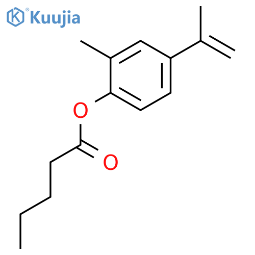 Pentanoic acid, 2-methyl-4-(1-methylethenyl)phenyl ester structure