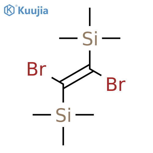 Silane,1,1'-[(1E)-1,2-dibromo-1,2-ethenediyl]bis[1,1,1-trimethyl- structure