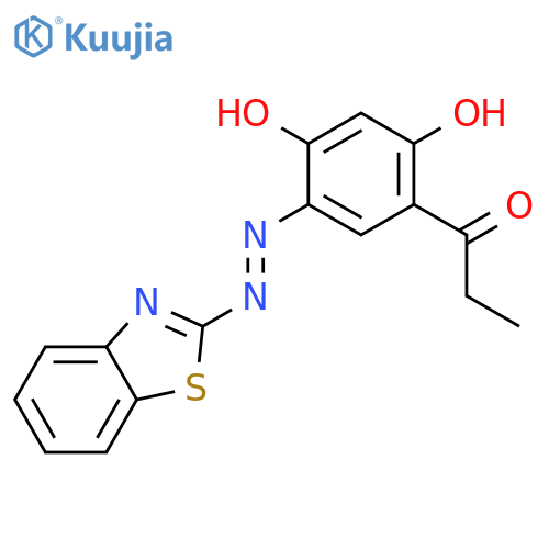 1-Propanone, 1-[5-(2-benzothiazolylazo)-2,4-dihydroxyphenyl]- structure