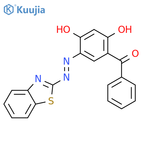 Methanone, [5-(2-benzothiazolylazo)-2,4-dihydroxyphenyl]phenyl- structure