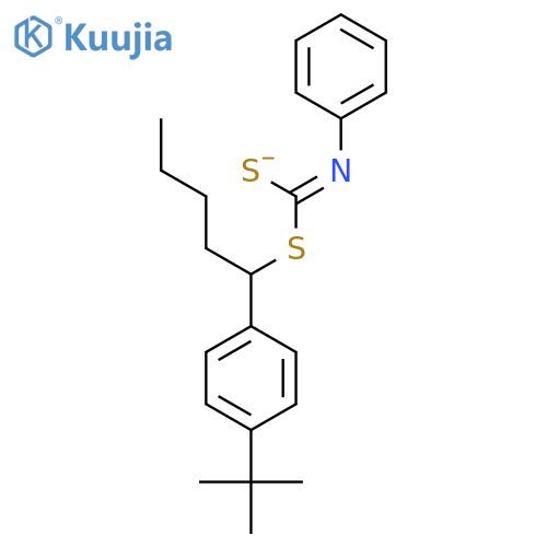 CARBONIMIDODITHIOIC ACID, PHENYL-, BUTYL[4-(1,1-DIMETHYLETHYL)PHENYL]METHYL ESTER structure