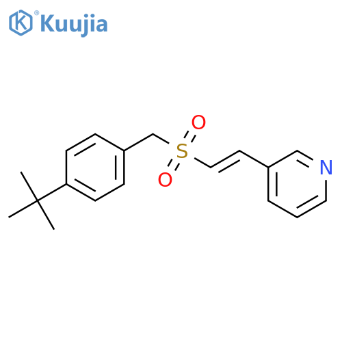 Pyridine, 3-[2-[[[4-(1,1-dimethylethyl)phenyl]methyl]sulfonyl]ethenyl]- structure