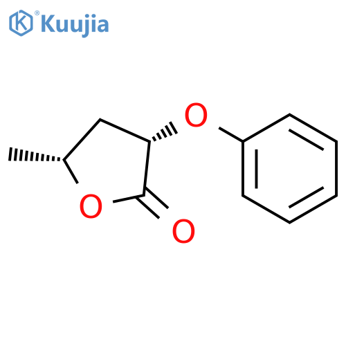 2(3H)-Furanone, dihydro-5-methyl-3-phenoxy-, cis- structure