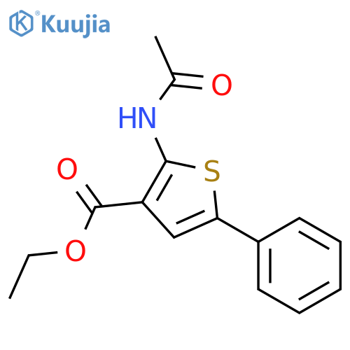 2-Acetylamino-5-phenyl-thiophene-3-carboxylic acid ethyl ester structure