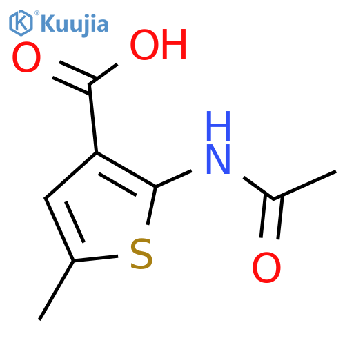 2-acetamido-5-methylthiophene-3-carboxylic acid structure