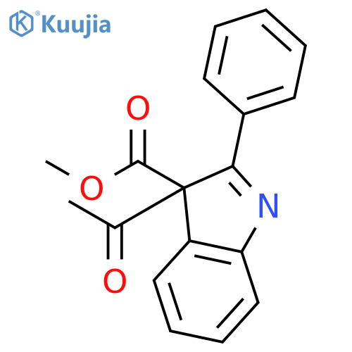 3H-Indole-3-carboxylic acid, 3-acetyl-2-phenyl-, methyl ester structure