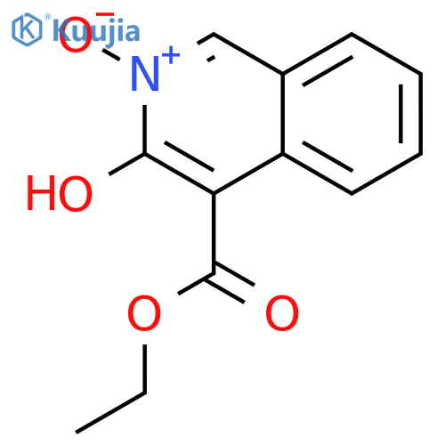 4-Isoquinolinecarboxylic acid, 3-hydroxy-, ethyl ester, 2-oxide structure