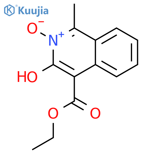 4-Isoquinolinecarboxylic acid, 3-hydroxy-1-methyl-, ethyl ester, 2-oxide structure