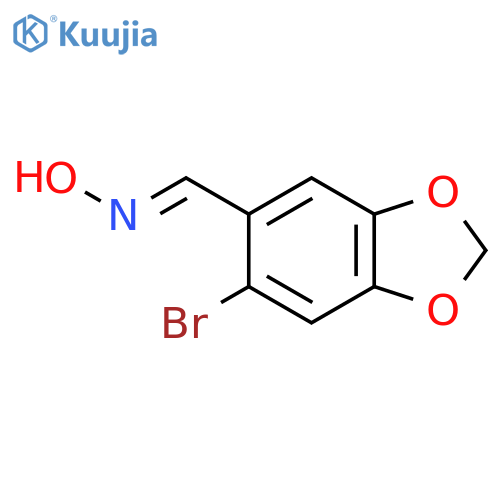 1,3-Benzodioxole-5-carboxaldehyde, 6-bromo-, oxime structure