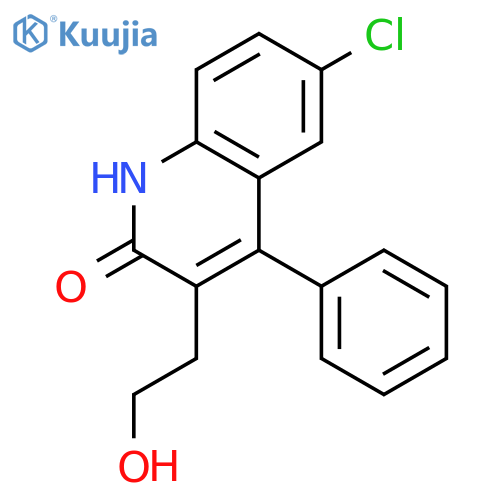 2(1H)-QUINOLINONE, 6-CHLORO-3-(2-HYDROXYETHYL)-4-PHENYL- structure