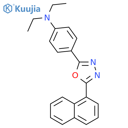Benzenamine, N,N-diethyl-4-[5-(1-naphthalenyl)-1,3,4-oxadiazol-2-yl]- structure