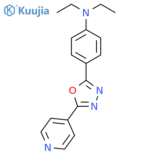 Benzenamine, N,N-diethyl-4-[5-(4-pyridinyl)-1,3,4-oxadiazol-2-yl]- structure