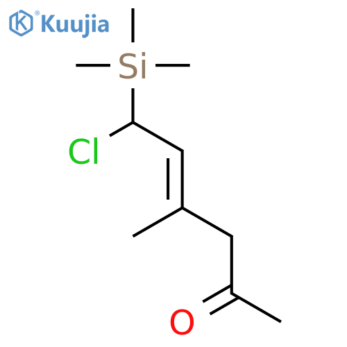 4-Hexen-2-one, 6-chloro-4-methyl-6-(trimethylsilyl)- structure