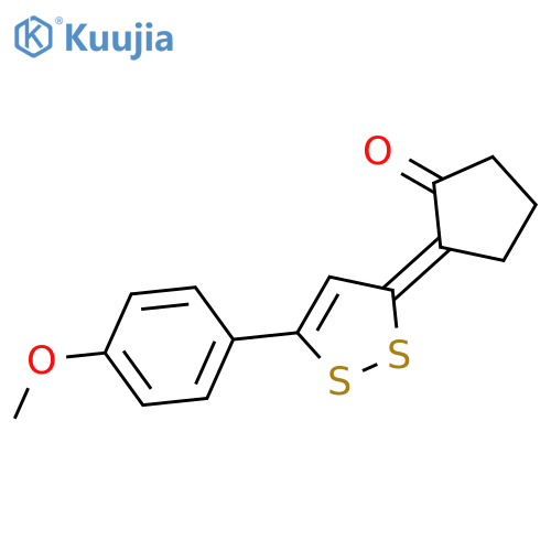 Cyclopentanone, 2-[5-(4-methoxyphenyl)-3H-1,2-dithiol-3-ylidene]-, (E)- structure