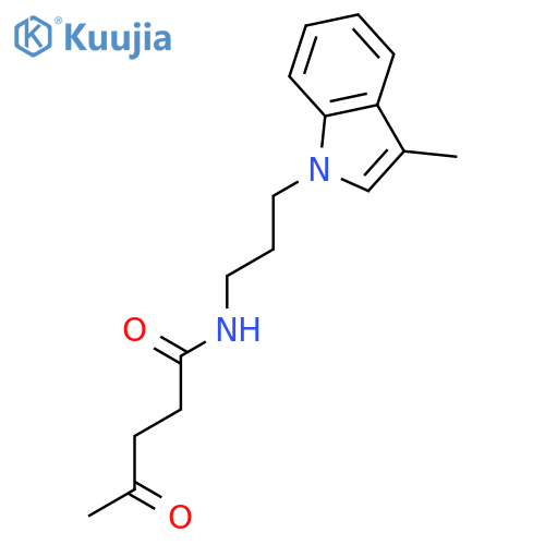 PENTANAMIDE, N-[3-(3-METHYL-1H-INDOL-1-YL)PROPYL]-4-OXO- structure