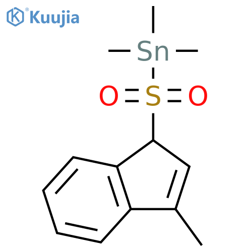 Stannane, trimethyl[(3-methyl-1H-inden-1-yl)sulfonyl]- structure
