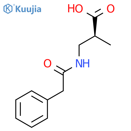 Propanoic acid, 2-methyl-3-[(phenylacetyl)amino]-, (S)- structure