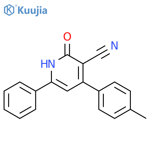3-Pyridinecarbonitrile, 1,2-dihydro-4-(4-methylphenyl)-2-oxo-6-phenyl- structure