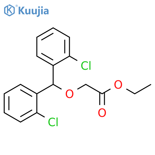 ACETIC ACID, [BIS(2-CHLOROPHENYL)METHOXY]-, ETHYL ESTER structure