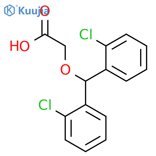 ACETIC ACID, [BIS(2-CHLOROPHENYL)METHOXY]- structure