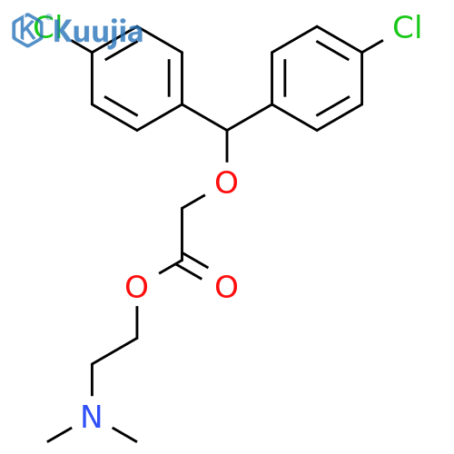 ACETIC ACID, [BIS(4-CHLOROPHENYL)METHOXY]-, 2-(DIMETHYLAMINO)ETHYL ESTER structure