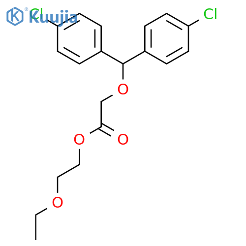 ACETIC ACID, [BIS(4-CHLOROPHENYL)METHOXY]-, 2-ETHOXYETHYL ESTER structure