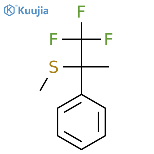 Benzene, [2,2,2-trifluoro-1-methyl-1-(methylthio)ethyl]- structure
