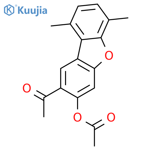 ETHANONE, 1-[3-(ACETYLOXY)-6,9-DIMETHYL-2-DIBENZOFURANYL]- structure